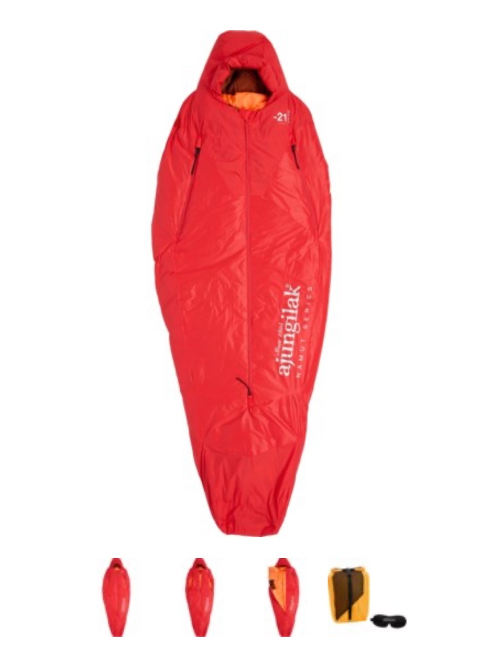 Mammut Women's M -6° F Siku Down Sleeping Bag Mummy Red Orange Backpacking NWT